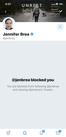 Brea blocked me